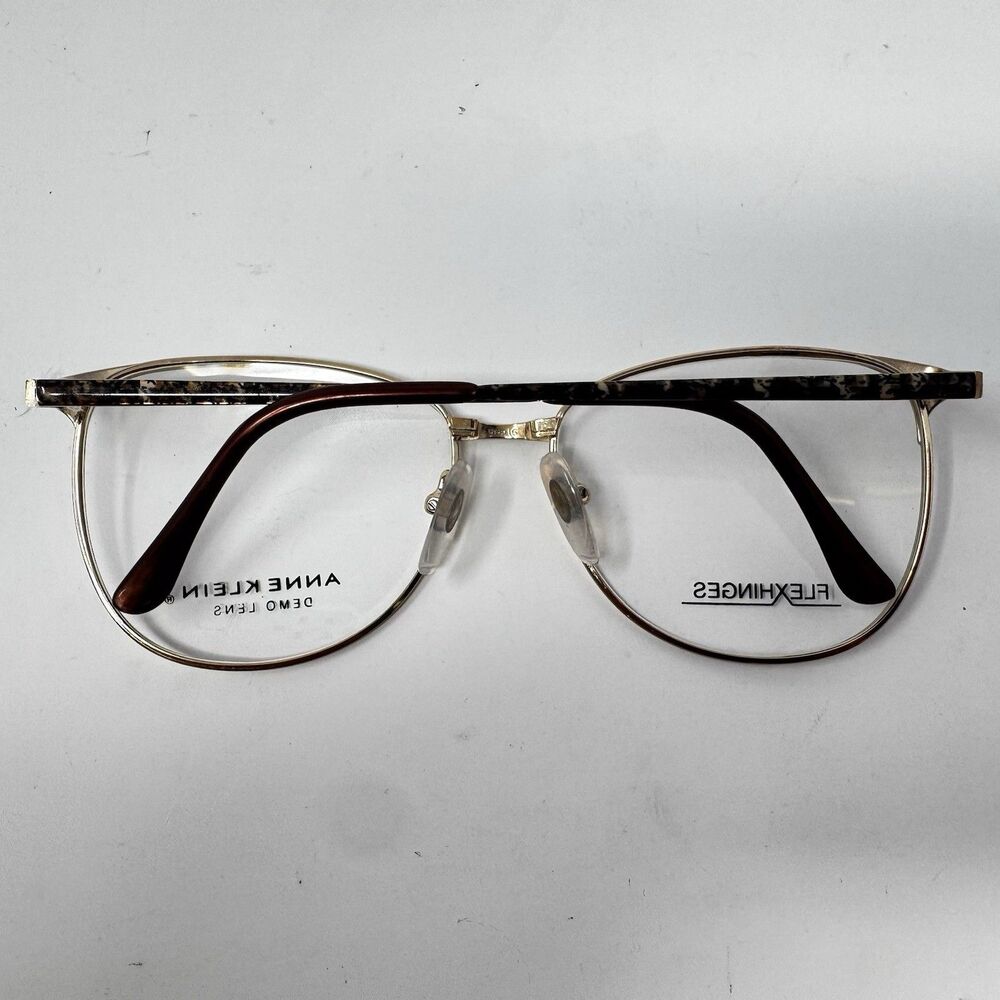 Vintage Anne Klein AK23 022 Gold Brown Eyeglass Frames 56-16-135 Made Japan - Picture 9 of 9